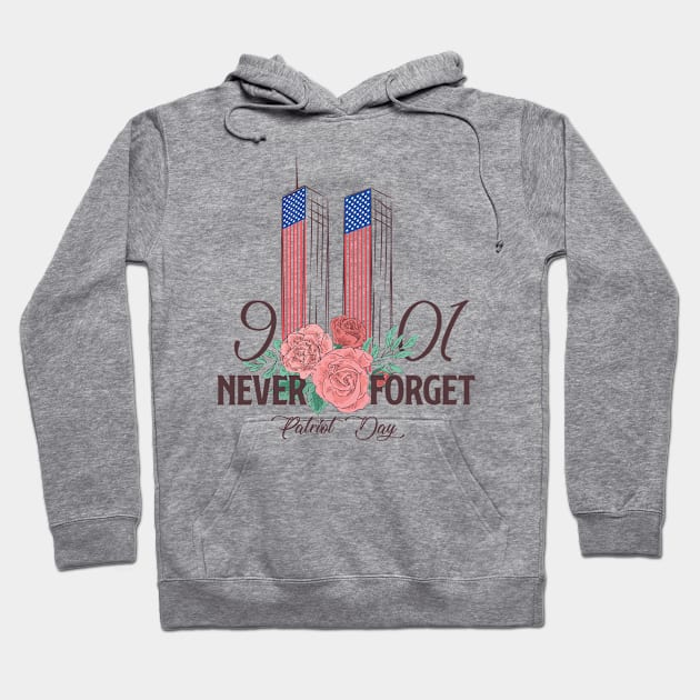 Never Forgot 9 11 Hoodie by HarlinDesign